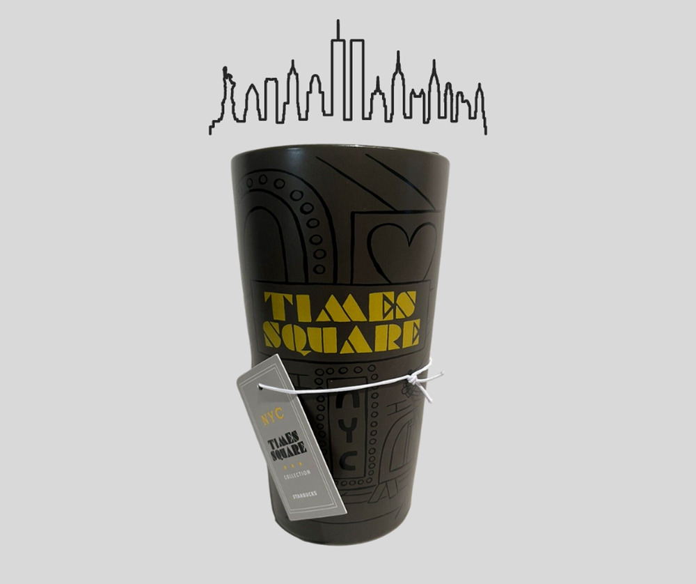 Starbucks New York City Times Square Tumbler Cup 12oz Ceramic Broadway Souvenir